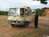 Etienne, our driver, and his bus