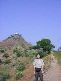 Thimo on the way to the temple