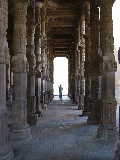 Line of columns inside the mosque