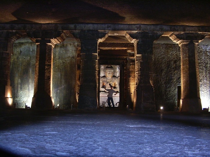 Roger inside a cave