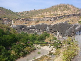 General view on the Ajanta caves