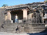 Florian in front of a pavilion