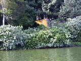 A sculpture on the lake side