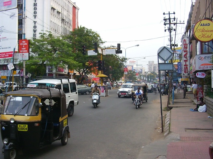 Rue principale d'Ernakulam (Cochin)