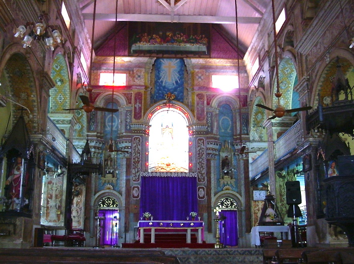 Inside the basilica