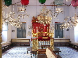 Inside the synagogue of Fort Cochin