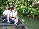 Thimo, Florian & Sabine in a boat