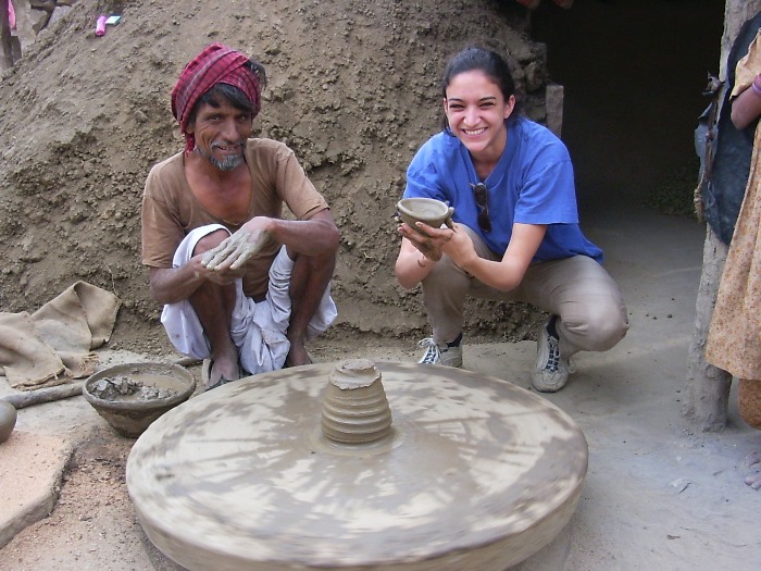 Pottery lesson for Lilia