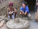 Pottery lesson for Lilia