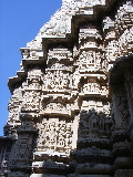Sculpted façade of the temple