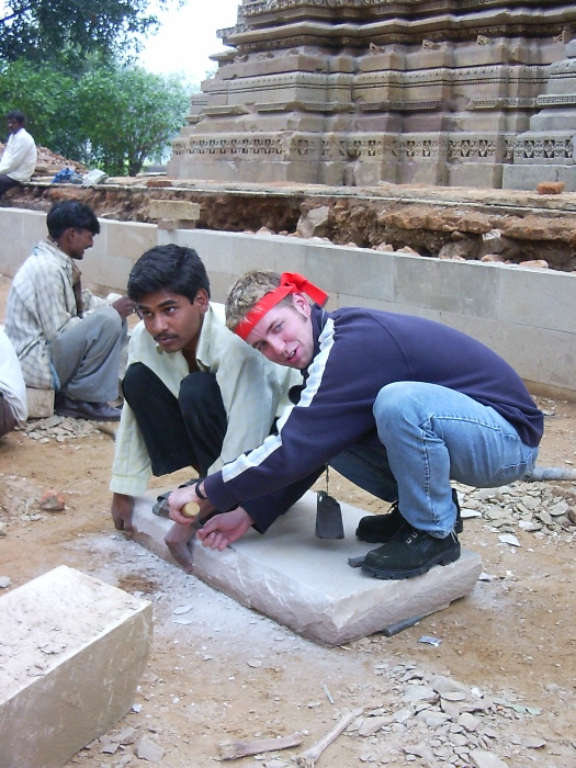 Florian learning how to sculpt