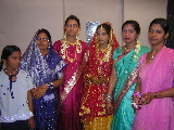 The bride with women of her family