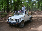 Sylvain in our jeep