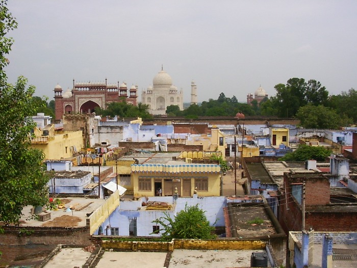 The Taj Mahal seen from the hotel