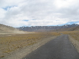 Road crossing a high plateau