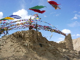 Fort in ruins close to the gompa