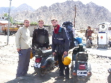 Sylvain, Thimo & Matthias at the departure in Leh