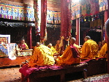 Monks in the prayer room
