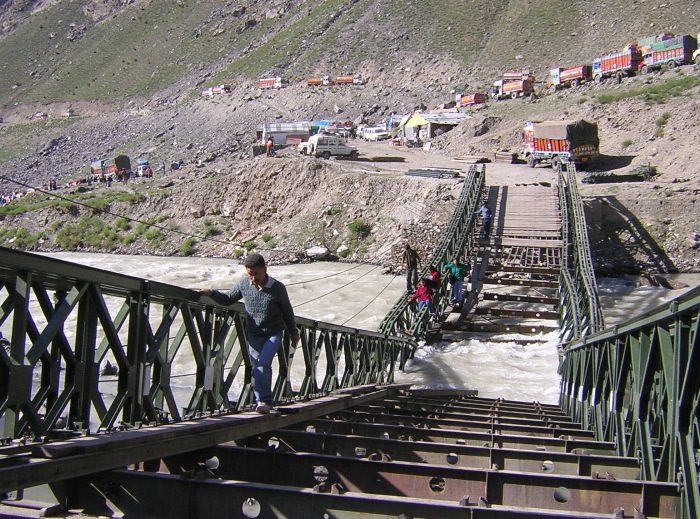 Pont à traverser à pied