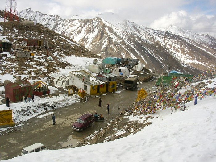 Le col vu du temple