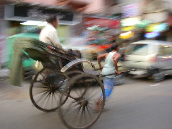 A rickshaw