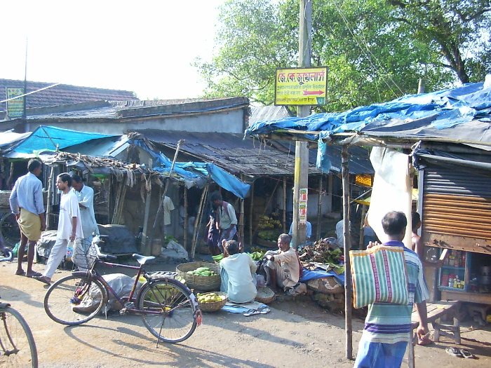 Marché à la sortie de Calcutta