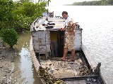 Guillaume on our boat