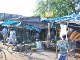 Marché à la sortie de Calcutta