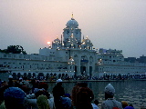 The entry gate at sunset