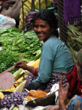 A corn saleswoman