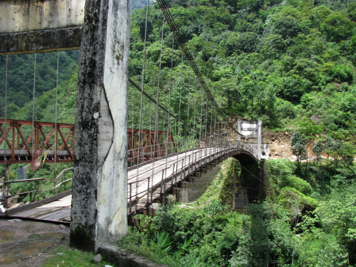 A suspension bridge