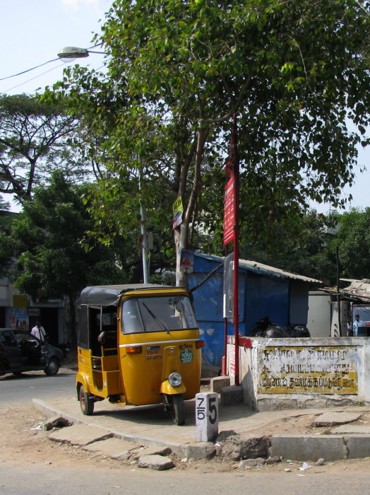 A rickshaw