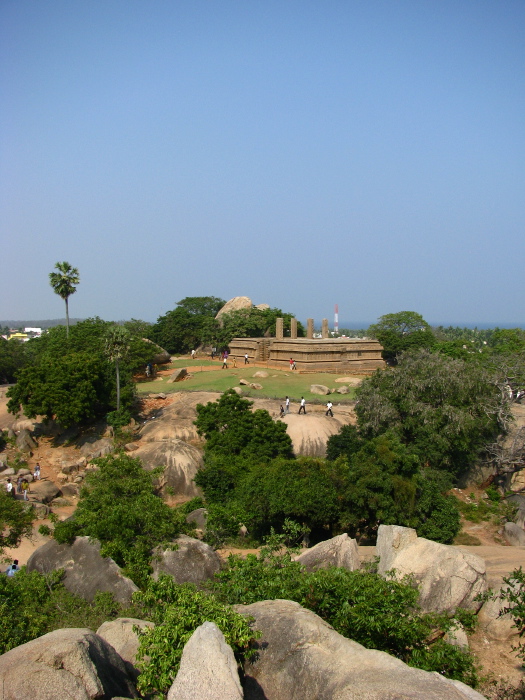 Rocky hills around the town