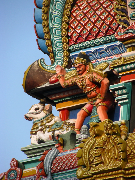 Statue sur un temple hindou