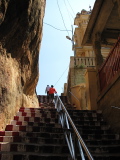 Stairs to the rock top