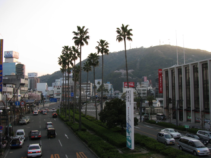 Vue sur le Mont Bizan, dominant Tokushima