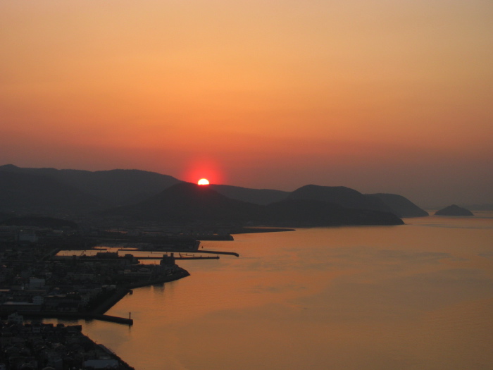 Coucher du soleil sur Takamatsu