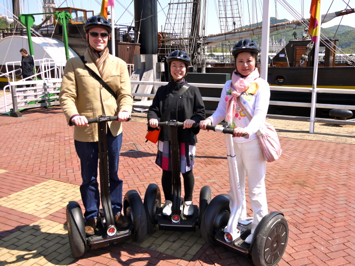 Thimo, Megumi & Ami en Segway