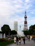 View on Sapporo TV Tower from Odori Park