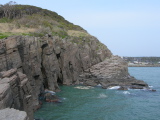 Falaise le long de l'île