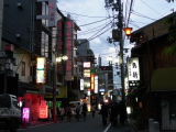 Small street in the evening