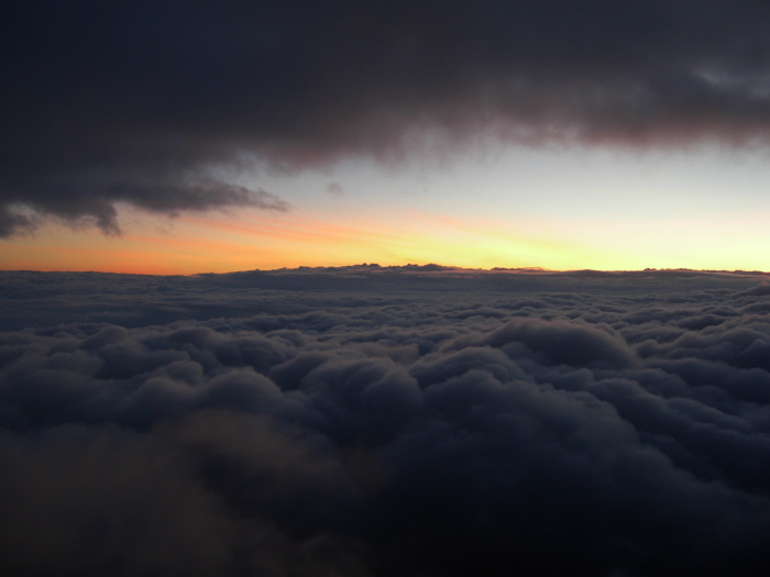 Sunrise above the clouds