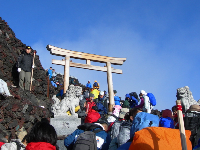 Portail à l'arrivée au sommet