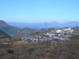 Vue sur la station d'Owakudani