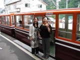 Megumi and Miwako at Unazuki Station