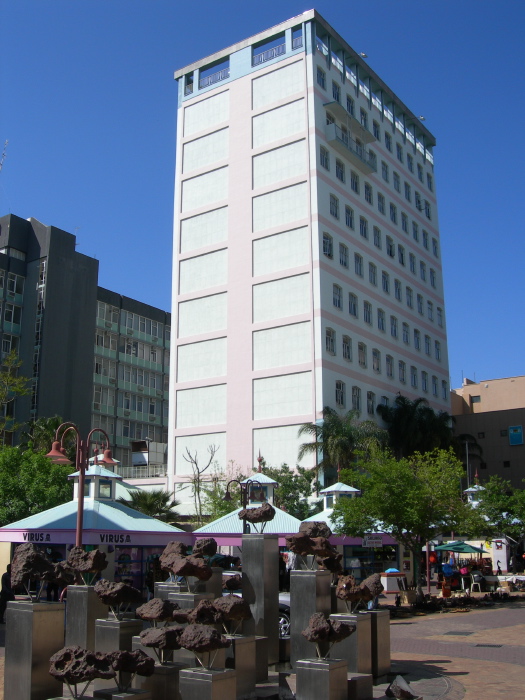 Meteorite Fountain in the pedestrian street