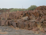 Rocky formation along the river