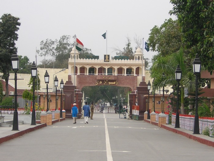 Wagah border between India and Pakistan