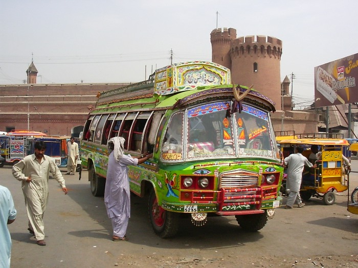 A colourful bus