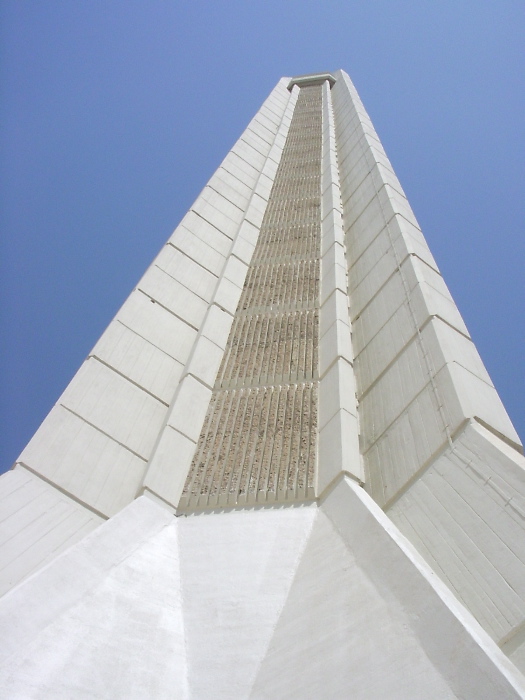 One of the four minarets